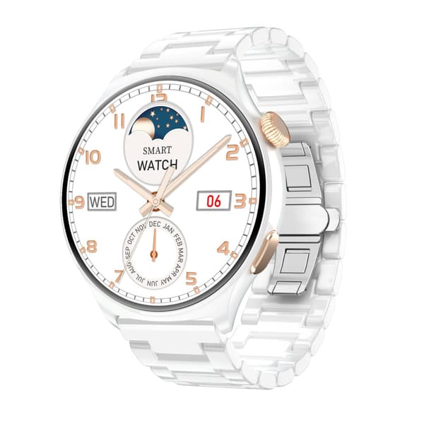 INF MX16 Smartwatch: 1.43" HD-skärm, Bluetooth-samtal Vit + Silver