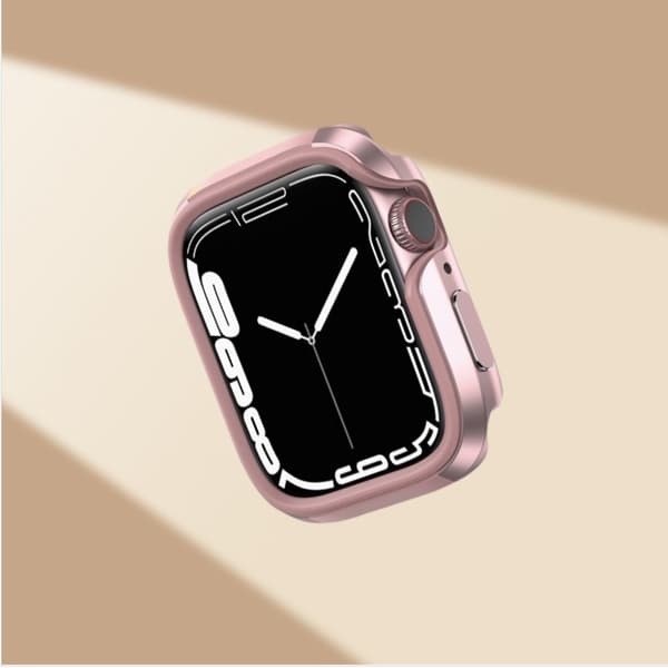INF Kompatibel med stilig aluminiumslegeringsdeksel for Apple Watch Rosa 45 mm