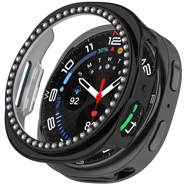 INF Tyylikäs kotelo Samsung Galaxy Watch8 40mm:lle Musta