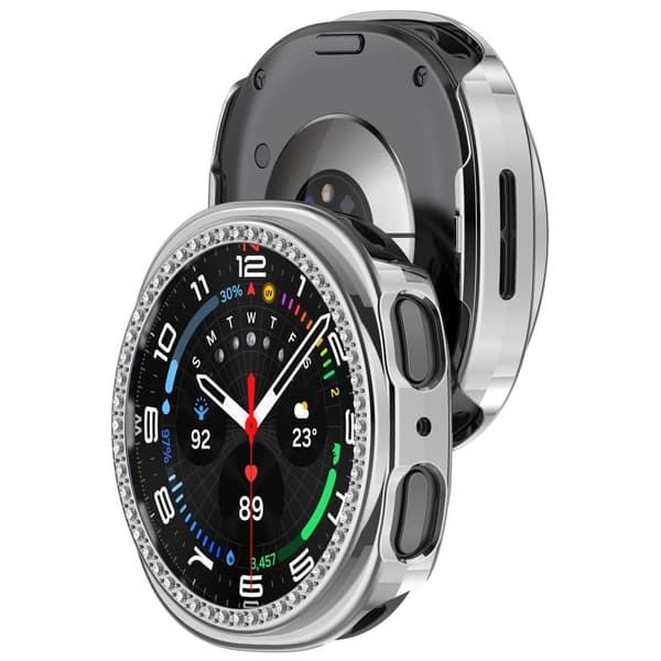 INF Tyylikäs kotelo Samsung Galaxy Watch8 40mm:lle Hopea