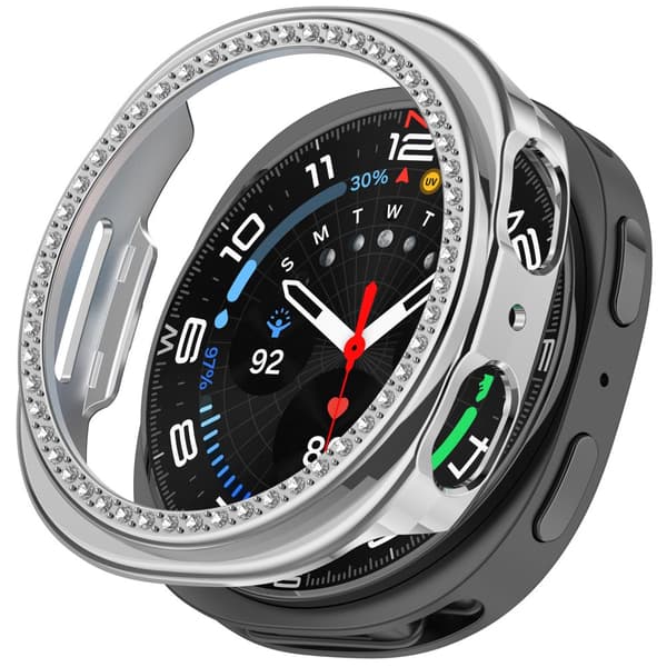 INF Tyylikäs kotelo Samsung Galaxy Watch8 40mm:lle Hopea