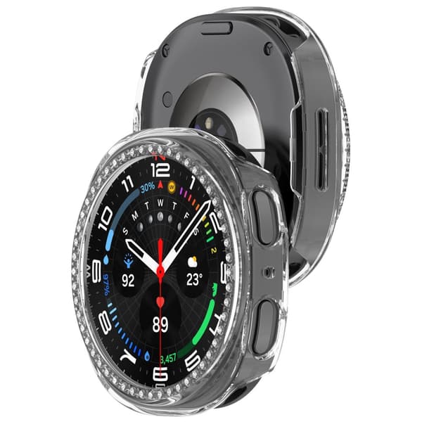 INF Tyylikäs PC-kotelo Samsung Galaxy Watch 8 44mm:lle Läpinäkyvä
