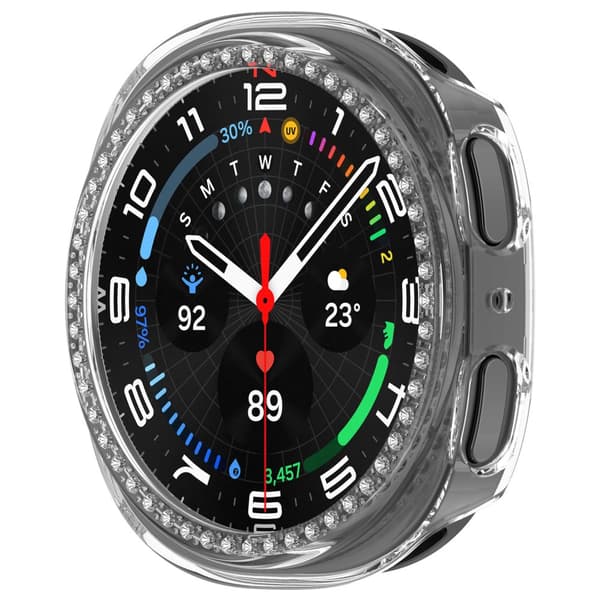 INF Tyylikäs PC-kotelo Samsung Galaxy Watch 8 44mm:lle Läpinäkyvä