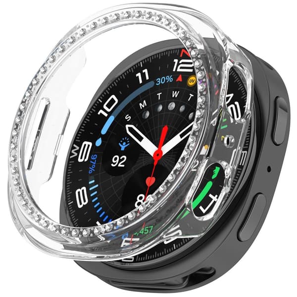 INF Tyylikäs PC-kotelo Samsung Galaxy Watch 8 44mm:lle Läpinäkyvä