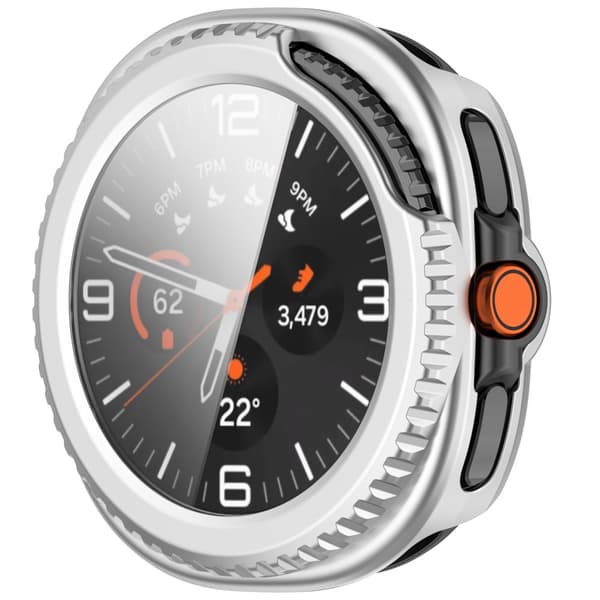 INF Tyylikäs suojakuori Samsung Watch Ultra2:lle ja Watch8 Classicille Hopea