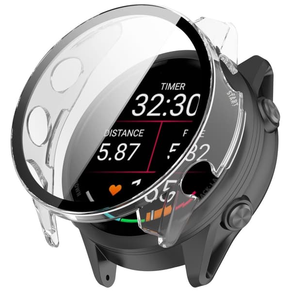 INF Yhteensopiva Garmin Forerunner 570 -kotelon kanssa - Integroitu kuori Läpinäkyvä 47 mm