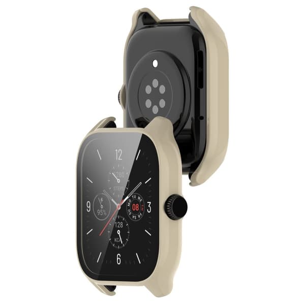 INF Kompatibel med Amazfit GTS4 Transparent Vitt Fodral - PC + Härdad Film Vit