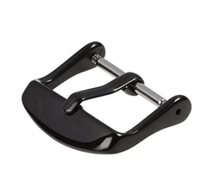 Svart spänne till klockarmband Svart 22mm
