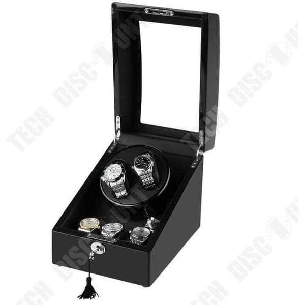 TD® Automatisk klocklåda - mekanisk klockförvaringslåda rotation - klockhållare swing watch shaker - smyckesställ