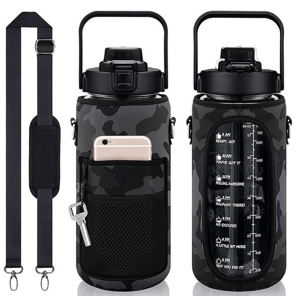 Hälsosam Hydration: Upptäck Vår 2L Vattenflaska med Isolerad Sleeve