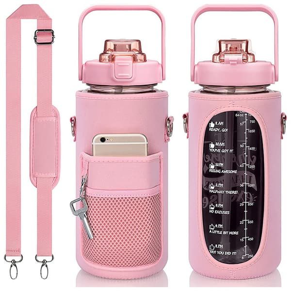 Hälsosam Hydration: Upptäck Vår 2L Vattenflaska med Isolerad Sleeve