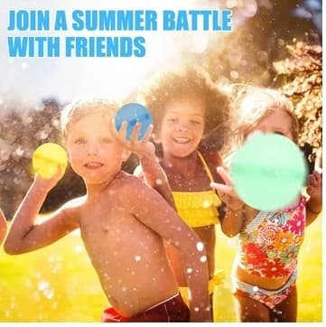 12 kpl. Reusable Water Balloons - Uudelleenkäytettävät silikonivesipallot, itsesulkeutuvat lapsille