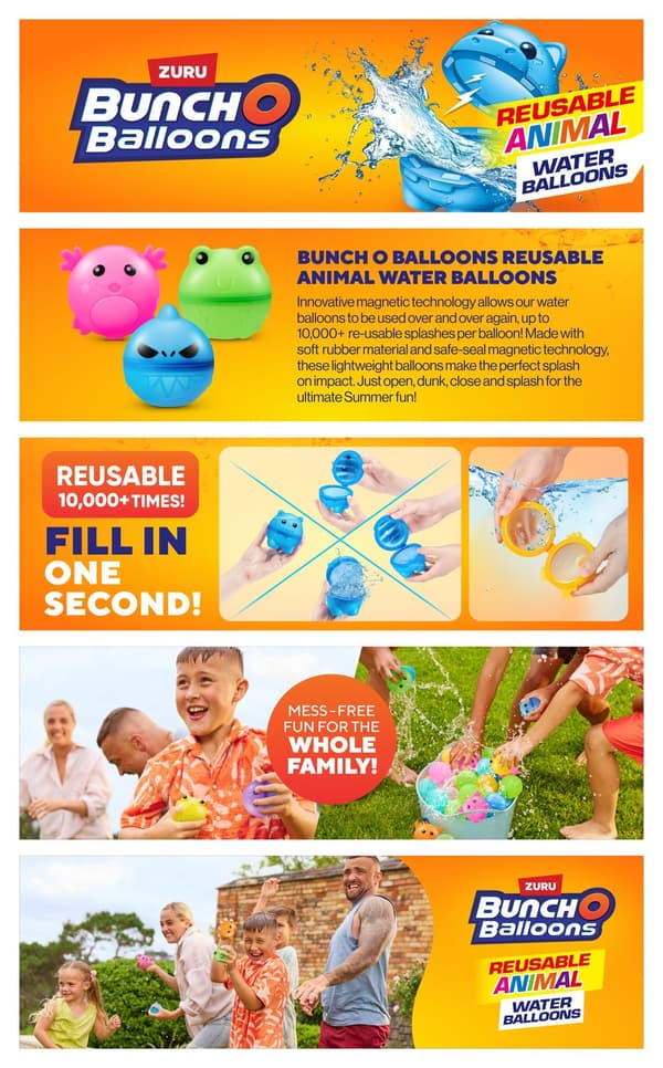 Zuru Bunch O Balloons Genanvendelige vandbomber til dyr