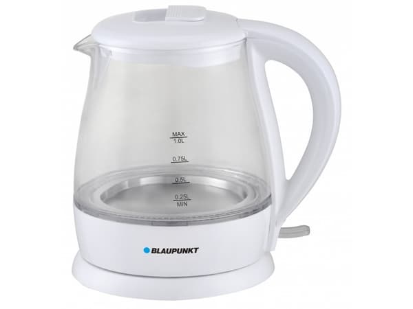 Blaupunkt EKG301, 1 L, 1630 W, Valkoinen, Lasi, Veden tason ilmaisin