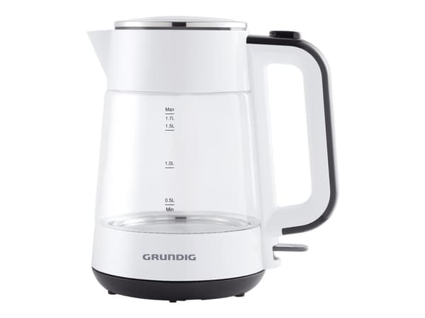Grundig WK 5860 - Kjele - 1.7 liter - 2.4 kW - hvit/svart