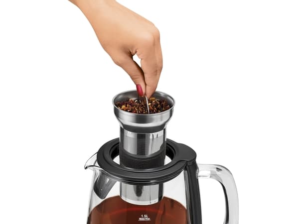 ProfiCook PC-WKS 1167G - Tebryggare/kittel - 1.5 liter - 2.2 kW - rostfritt stål/glas