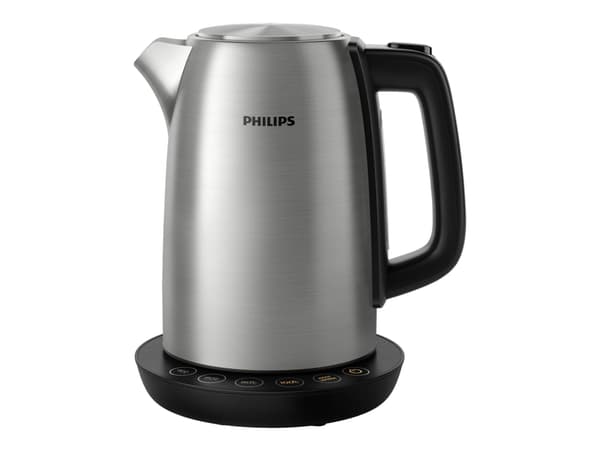Philips Avance Collection HD9359 - Vattenkokare - 1.7 liter - 2.2 kW - metall/svart, borstad metall