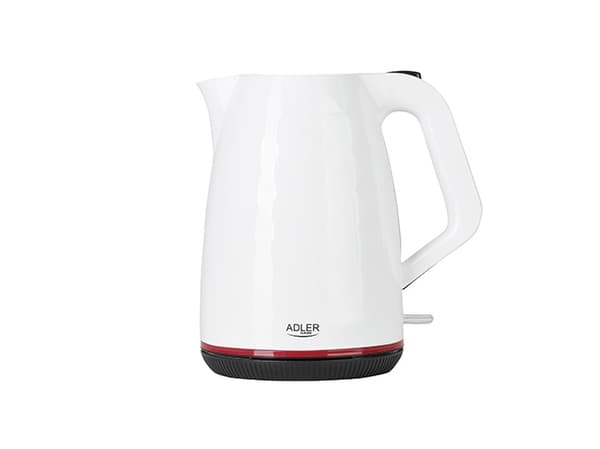Adler AD 1277 W, 1,7 l, 2200 W, Vit, Plast, Vattennivå indikator, Sladdlös