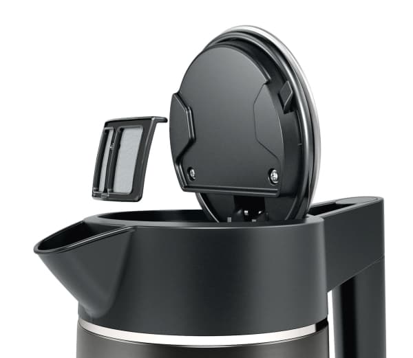 Bosch TWK5P475, 1,7 L, 2400 W, Harmaa, Ruostumaton teräs, Veden tason ilmaisin, Johdoton