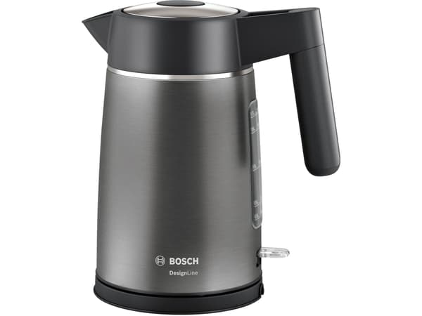 Bosch TWK5P475, 1,7 L, 2400 W, Harmaa, Ruostumaton teräs, Veden tason ilmaisin, Johdoton