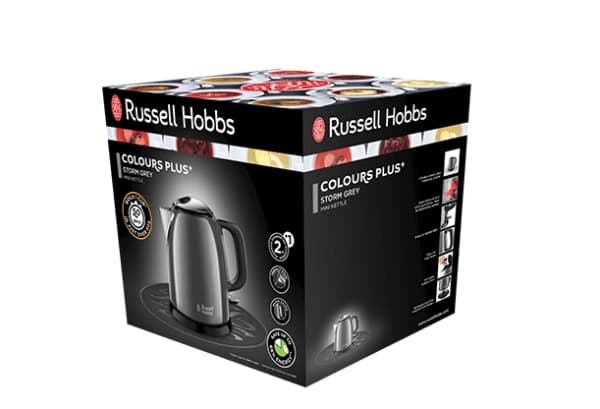 Russell Hobbs Colours Plus 24993-70 Mini - Vattenkokare - 1 liter - 2.4 kW - grå