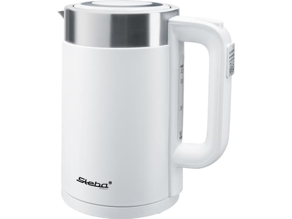 Steba WK 11, 1,7 L, 2200 W, Ruostumaton teräs, Valkoinen, Muovi, Ruostumaton teräs, Säädettävä termostaatti, Veden tason ilmaisin