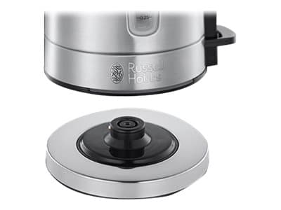Russell Hobbs Compact Home 24190-70 - Vattenkokare - 0.8 liter - 2.2 kW - borstat stål/svart