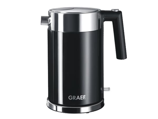 Graef WK 62, 1,5 L, 2150 W, Musta, Hopea, Ruostumaton teräs, Johdoton