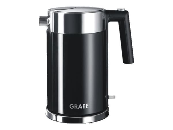 Graef WK 62, 1,5 L, 2150 W, Musta, Hopea, Ruostumaton teräs, Johdoton