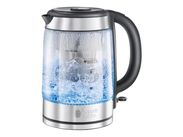 Russell Hobbs Clarity, 1,5 L, 2200 W, Transparent, Glas, Rustfrit Stål, Vandmåler, Overophednings beskyttelse