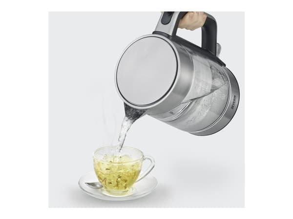 SEVERIN WK 3420 - Kjele - 1.7 liter - 2.2 kW - glass/brushed stainless steel/black