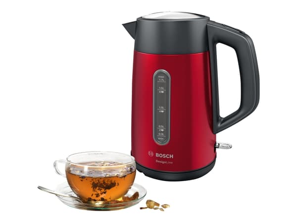 Bosch DesignLine TWK4P434 - Kjele - 1.7 liter - 2.4 kW - rød