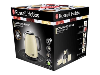 Russell Hobbs Colours Plus 24994-70 - Vattenkokare - 1 liter - 2.4 kW - kräm