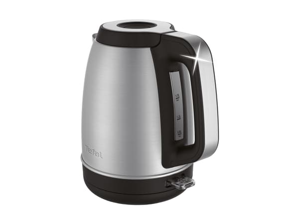 Tefal KI280D, 1,7 L, 2400 W, Musta, Ruostumaton teräs, Ruostumaton teräs, Veden tason ilmaisin, Johdoton
