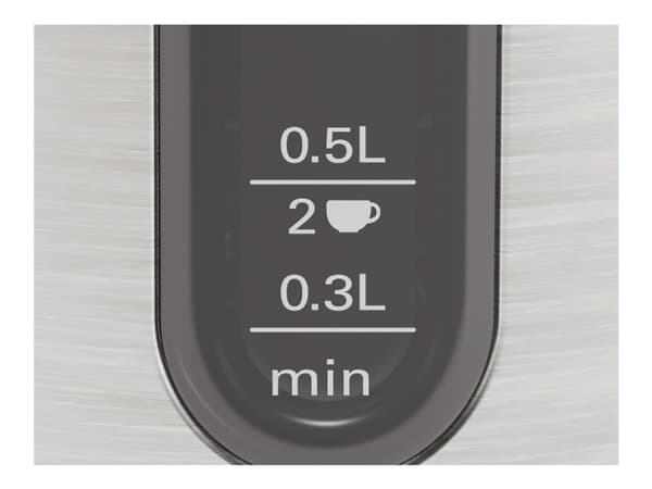 Bosch DesignLine TWK4P440 - Kjele - 1.7 liter - 2.4 kW - rustfritt stål / svart