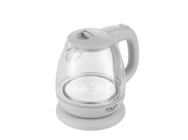 Adler AD 1283G, 1 l, 900 W, Grå, Glass, Vannivåindikator