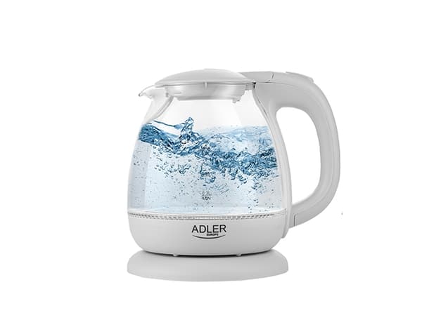 Adler AD 1283G, 1 l, 900 W, Grå, Glas, Vattennivå indikator