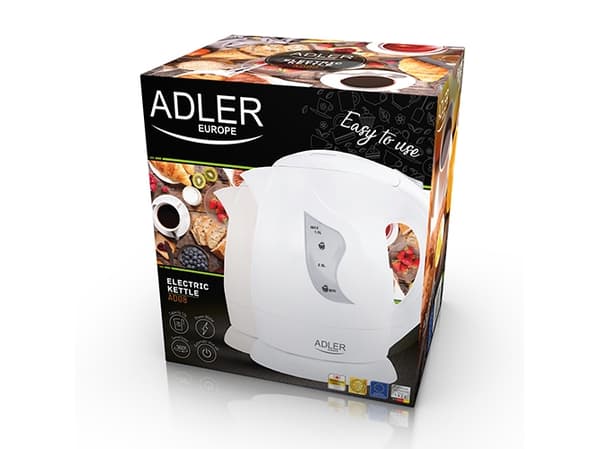 Adler AD 08b, 1 l, 850 W, Beige, Plast, Vannivåindikator