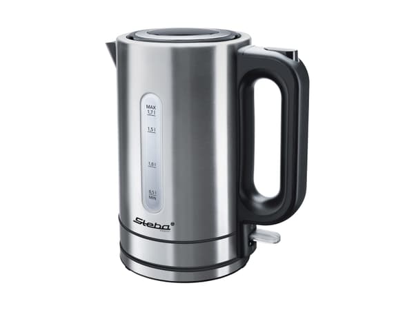 Steba WK 20 INOX, 1,7 L, 2200 W, Musta, Ruostumaton teräs, Muovi, Ruostumaton teräs