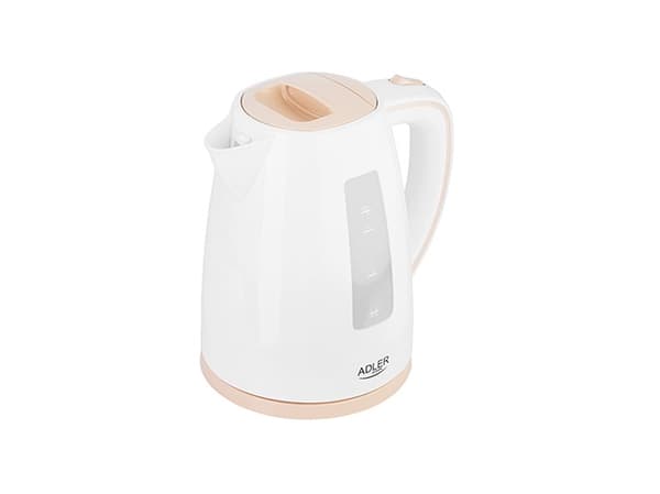 Adler AD 1264, 1,7 l, 2200 W, Hasselnöt, Vit, Plast, Vattennivå indikator