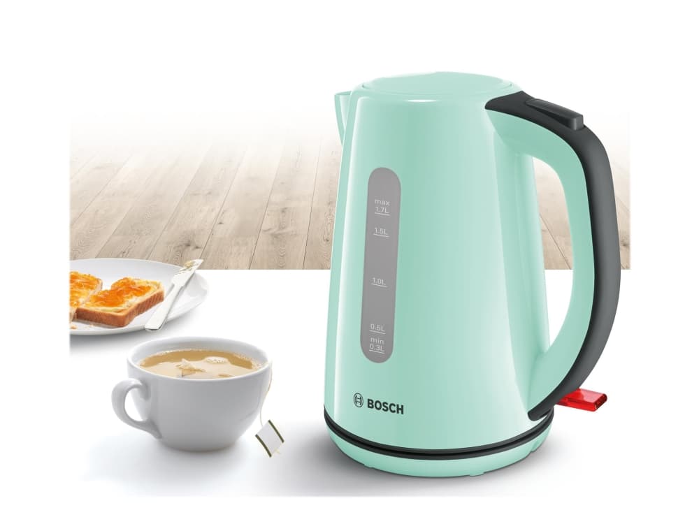 Bosch TWK7502 vattenkokare 1,7 l 2200 W Grå, Turkos