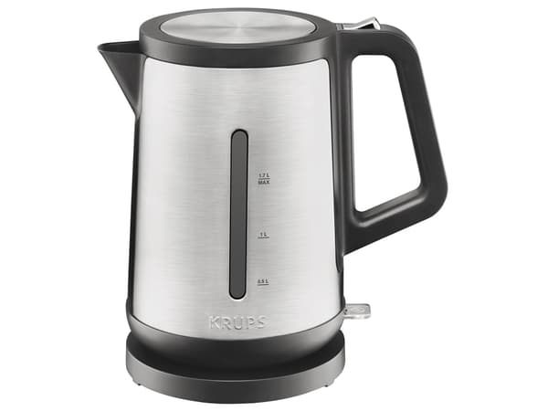 Krups BW 442 D, 1,7 L, 2400 W, Musta, Ruostumaton teräs, Ruostumaton teräs, Veden tason ilmaisin, Johdoton