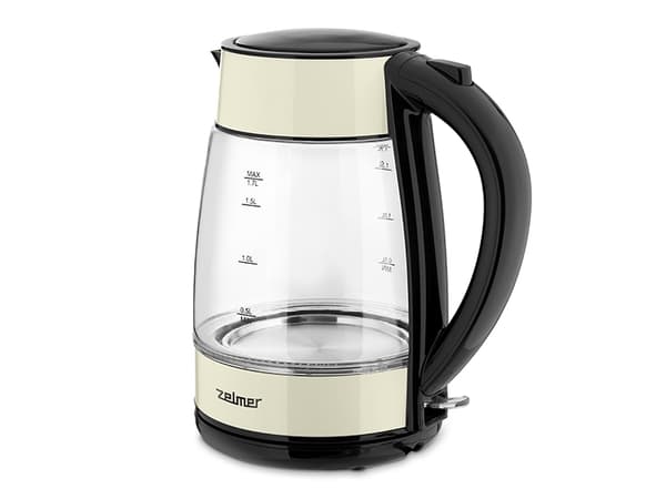 Zelmer ZCK8011I, 1,7 l, 2200 W, Sort, Gult, Glass, Vannivåindikator, Overopphetingsbeskyttelse