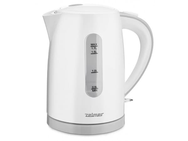 Zelmer ZCK7616S, 1,7 L, 2200 W, Valkoinen, Muovi, Veden tason ilmaisin, Ylikuumenemissuoja