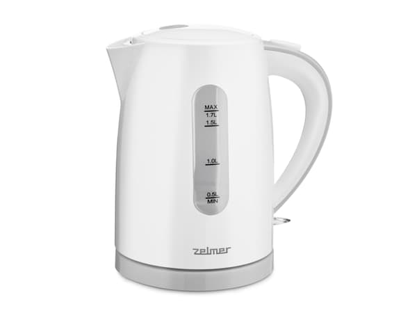 Zelmer ZCK7616S, 1,7 L, 2200 W, Valkoinen, Muovi, Veden tason ilmaisin, Ylikuumenemissuoja