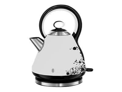Russell Hobbs Legacy 21963-70 Floral - Vattenkokare - 1.7 liter - 2.4 kW - svarta blomstersnirklar/isvit