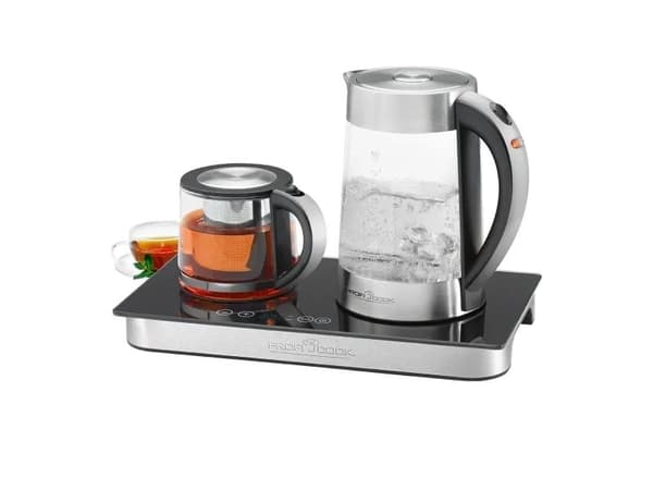 ProfiCook PC-TKS 1056, 1,7 L, Musta, Ruostumaton teräs, Läpinäkyvä, Lasi, Ruostumaton teräs, Veden tason ilmaisin, Pidä lämpimänä-toiminto, Suodatus