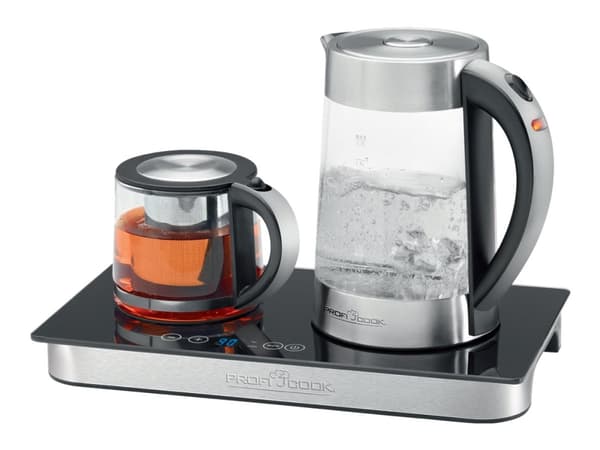 ProfiCook PC-TKS 1056, 1,7 L, Musta, Ruostumaton teräs, Läpinäkyvä, Lasi, Ruostumaton teräs, Veden tason ilmaisin, Pidä lämpimänä-toiminto, Suodatus