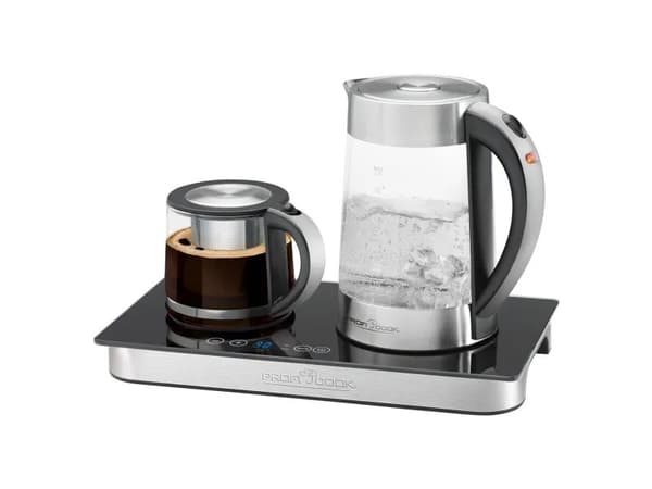 ProfiCook PC-TKS 1056, 1,7 L, Musta, Ruostumaton teräs, Läpinäkyvä, Lasi, Ruostumaton teräs, Veden tason ilmaisin, Pidä lämpimänä-toiminto, Suodatus