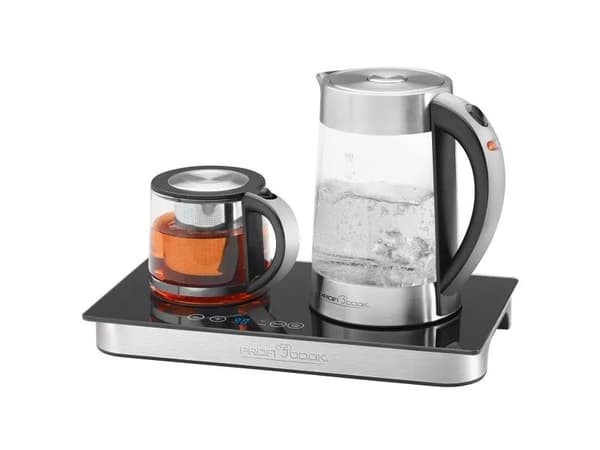 ProfiCook PC-TKS 1056 - Tea/coffee maker / kettle - 1.7 liter - 2.3 kW - glas i rostfritt stål